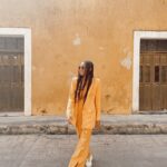 Maisie Richardson-Sellers Instagram - Found Izamal,the ‘magical yellow city’. On my birthday. Happened to be wearing yellow. Must mean something.
