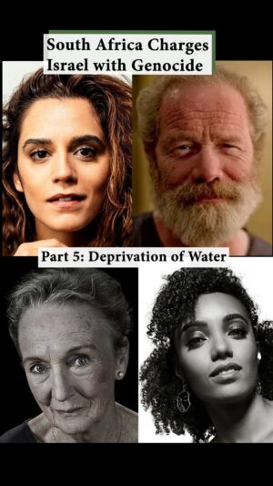 Maisie Richardson-Sellers Instagram - Episode 5 

Peter Mullan, Sepideh Moafi, Maisie Richardson Sellers and Kathleen Chalfant read the section “Deprivation of access to adequate Water to Palestinians in Gaza.”

This is the 5th video in a sequence that goes in depth into South Africa’s dossier charging Israel with genocide at the International Court of Justice.

The entire cast:

Khalid Abdalla, Tunde Adebimpe, Gbenga Akinnagbe, Adam Bakri, Kathleen Chalfant, Steve Coogan, Liam Cunningham, Charles Dance, Natalie Diaz, Stephen Dillane, Inua Ellams, Paapa Essiedu, Lena Headey, Aida El-Kashef, Maaza Mengiste, Tobias Menzies, Sepideh Moafi, Indya Moore, Peter Mullan, Cynthia Nixon, Maxine Peake, Dario Ladani Sanchez, Susan Sarandon, Maisie Richardson Sellers, Alia Shawkat, Wallace Shawn, Morgan Spector, Carice van Houten, Harriet Walter

Every state has a legal duty to support South Africa’s case and uphold the Genocide Convention. Please apply pressure on your country if they have not supported the case. 

@susansarandon @maisiersellers @maazamengiste @sepidehmoafi @adambakri @betteblavatsky @gbengaakinnagbe @tadebimpe @cynthiaenixon @inuaellams @epluribusyourmom @pessiedu @darioladani @leavecaricealone @iamlenaheadey @liamcunningham1 @khalid3bdalla @indyamoore @aidaelkashef