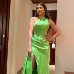 Malak Koura Instagram – 💚💚💚 Dress by: @tayacouture 
Makeup by: @osama_youssef_makeup 
Hair by: @mohamed_youssef_32