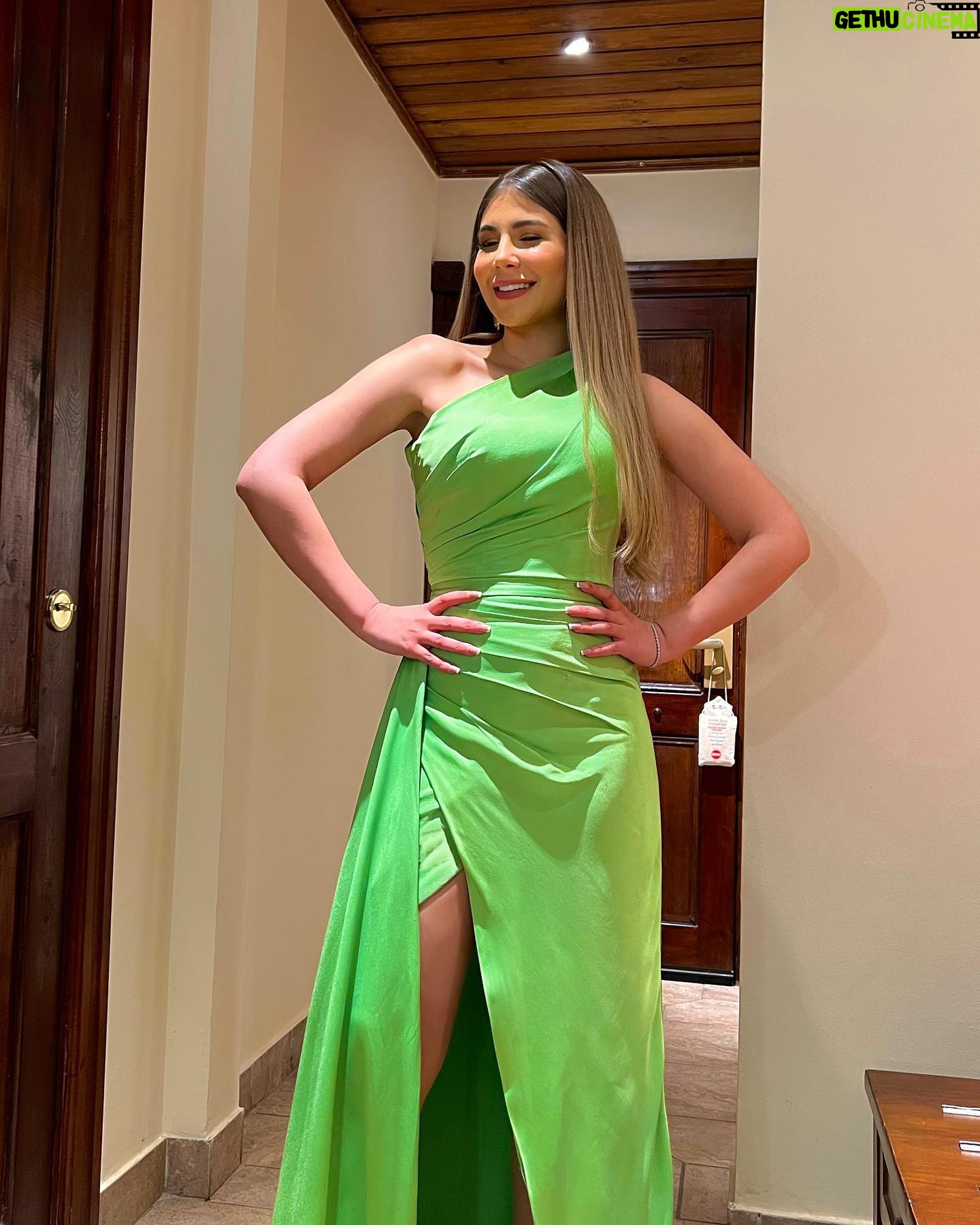 Malak Koura Instagram - 💚💚💚 Dress by: @tayacouture Makeup by: @osama_youssef_makeup Hair by: @mohamed_youssef_32