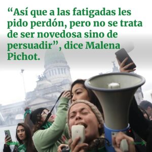 Malena Pichot Instagram - 🍳 Cuando comenzó la reacción conservadora, los varones que creíamos tan progres dieron una voltereta en el aire y se burlaron de lo conquistado hasta el momento por mujeres y diversidades. 

😶‍🌫️ Además, algunas militantes terminaron reclamándole al feminismo que no nos victimicemos y que laburemos más. El mantra de Simone de Beauvoir dice que no hay que dar ningún derecho por sentado. 

💪 Así que, aunque cansadas, tendremos que repetir todo de nuevo: las mismas premisas básicas, las discusiones de 2018 y las de las sufragistas de principio de siglo también. Porque no se trata de ser novedosas, sino de persuadir.

✒️ @malepichot
📷 @emilianamiguelez

 🫂 Agradecemos a las autoras por sumarse a la campaña #DameElFuegoDeTuAmor colaborando con este trabajo en apoyo a la reconstrucción de la redacción de nuestro medio.

👉🏽 Leé el texto completo en revistaanfibia.com
📲 (link en bio)