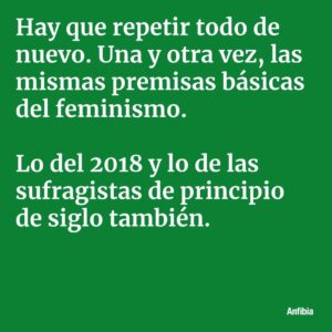 Malena Pichot Instagram - 🍳 Cuando comenzó la reacción conservadora, los varones que creíamos tan progres dieron una voltereta en el aire y se burlaron de lo conquistado hasta el momento por mujeres y diversidades. 

😶‍🌫️ Además, algunas militantes terminaron reclamándole al feminismo que no nos victimicemos y que laburemos más. El mantra de Simone de Beauvoir dice que no hay que dar ningún derecho por sentado. 

💪 Así que, aunque cansadas, tendremos que repetir todo de nuevo: las mismas premisas básicas, las discusiones de 2018 y las de las sufragistas de principio de siglo también. Porque no se trata de ser novedosas, sino de persuadir.

✒️ @malepichot
📷 @emilianamiguelez

 🫂 Agradecemos a las autoras por sumarse a la campaña #DameElFuegoDeTuAmor colaborando con este trabajo en apoyo a la reconstrucción de la redacción de nuestro medio.

👉🏽 Leé el texto completo en revistaanfibia.com
📲 (link en bio)