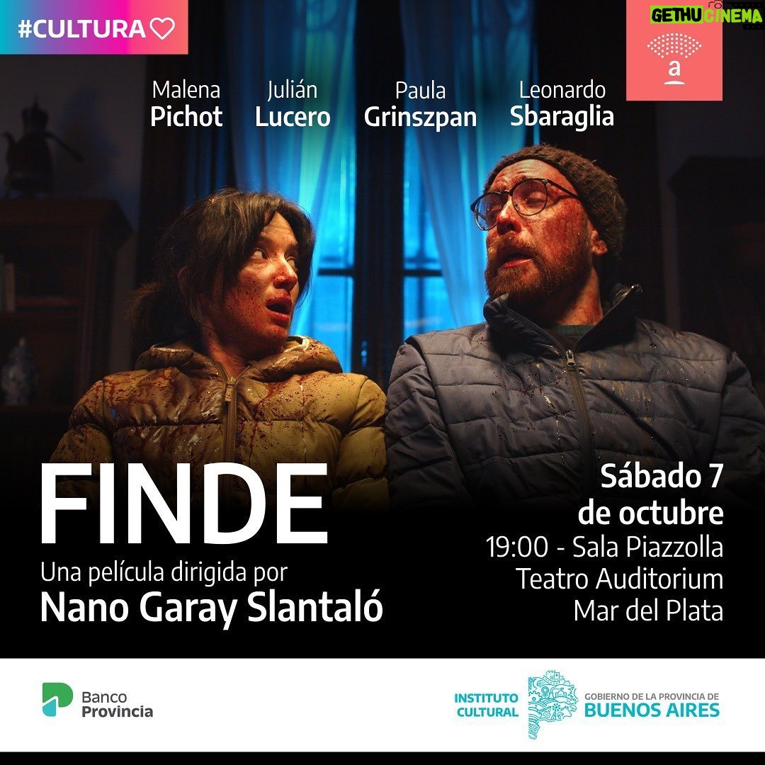 Malena Pichot Instagram - Seguimos septiembre y octubre en el cine! Llegando a tu ciudad! MAR DEL PLATA - TEATRO AUDITORIUM (SABADO 07 a las 19hs) EL PALOMAR - Espacio INCAA Cine Teatro Helios (JUEVES 28 a las 18hs) QUILMES - Espacio INCAA Cine Teatro Municipal Quilmes (JUEVES 28 a las 18 y 20hs) CORDOBA - Espacio INCAA Cine Arte Córdoba (JUEVES 28 a las 19hs) ZAPALA - Espacio INCAA Cine Municipal (JUEVES 18 a las 21:30hs) EL CAIRO - ROSARIO (JUE SAB y DOM) CINEMATECA URUGUAYA ( SABADO 30 y DOMINGO 01 a las 22hs) EL BOLSON - CASA DEL BICENTENARIO EL BOLSON (DOMINGO 01 a las 18:30) NEUQUEN - Espacio INCAA Cine Teatro Español (LUNES 02 a las 22hs)
