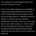 Malinda Kathleen Reese Instagram – Finally processed enough to be able to say some words about tour.  More to come ❤️

A first tour is a life changing experience.  I am truly a different human than I was this summer.  And it’s all to do with getting to actually witness you all, your energy, your love, your excitement alongside these amazing people.  Thank you endlessly. ❤️

Photo by Jamie Sandel 

@chrispetersmusic 
@youthinaromanfield 
@sgoochdrums 
@wjsandel 
@branmuzsick 
@cassiebanaszek 
@chance.s.emerson 
@chrysalis.m4a 
@lizziewebermusic 
@lonelychoir 
@storyslaughter 
@76thstreet
@thematthogan