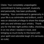 Malinda Kathleen Reese Instagram - Finally processed enough to be able to say some words about tour. More to come ❤️ A first tour is a life changing experience. I am truly a different human than I was this summer. And it’s all to do with getting to actually witness you all, your energy, your love, your excitement alongside these amazing people. Thank you endlessly. ❤️ Photo by Jamie Sandel @chrispetersmusic @youthinaromanfield @sgoochdrums @wjsandel @branmuzsick @cassiebanaszek @chance.s.emerson @chrysalis.m4a @lizziewebermusic @lonelychoir @storyslaughter @76thstreet @thematthogan