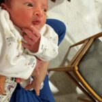 Mallika Dua Instagram - 🧿 I’m now Maasi to Fateh Dua Sinha, who secretly judges everyone, pouts non stop, thinks deep thoughts, gives bombastic side eye 👀, smiles for no reason in his sleep, sleeps if he finds you boring, uses very few sounds to convey discomfort/needs but gets the point across and has the fluffiest cheeks monk like calm at all times. Needless to say, he reminds us of Papaji in the most adorable, life affirming, heart melting, soul healing way. 🧿💚✨ This button is 20 times smaller than he looks in pictures. I can’t. Two little monkeys have now conquered our world, and they are aptly named Jahan and Fateh 🧿✨🦋🦉