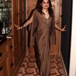 Mallika Dua Instagram - @mallikadua a vision wearing “Norma” in taupe silk. www.reik.in . . . . #reik #reikclothing #reikstudio #womeninreik #womenfashion #collection24 #springsummer