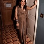 Mallika Dua Instagram - @mallikadua a vision wearing “Norma” in taupe silk. www.reik.in . . . . #reik #reikclothing #reikstudio #womeninreik #womenfashion #collection24 #springsummer