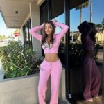 Malu Trevejo Instagram - This pink @fashionnova set so cute for the studio this year Les doy un álbum 💜🦋