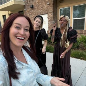 Mamrie Hart Instagram - That feeling when you get a little stoned and go to a haunted tea party only for the grandma ghost in the basement to be bitching about wanting some Chinese food. 🥡 👻 Grace, Val, and I had a TIME last weekend and you can hear all about it on todays’s TMGW.