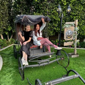 Mamrie Hart Instagram - That feeling when you get a little stoned and go to a haunted tea party only for the grandma ghost in the basement to be bitching about wanting some Chinese food. 🥡 👻 Grace, Val, and I had a TIME last weekend and you can hear all about it on todays’s TMGW.