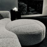 Mandana Karimi Instagram – @minotti_spa 2024 @isaloniofficial was
Seventies style, olive green, beige, white, pony leather colour style, rounded soft shapes into contained volumes.