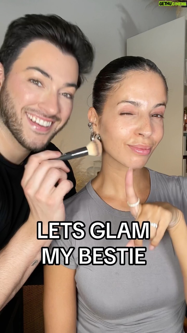 Manny MUA Instagram - got to glam my bestie!! @larlarlee using the @dalba_global White Truffle First Spray Serum as the perfect prep and setting spray for an instant summery glow in the fall π #dalbapartner #dalbaglobal #dalbamist #dalbaglow #glowmist #premiumvegan