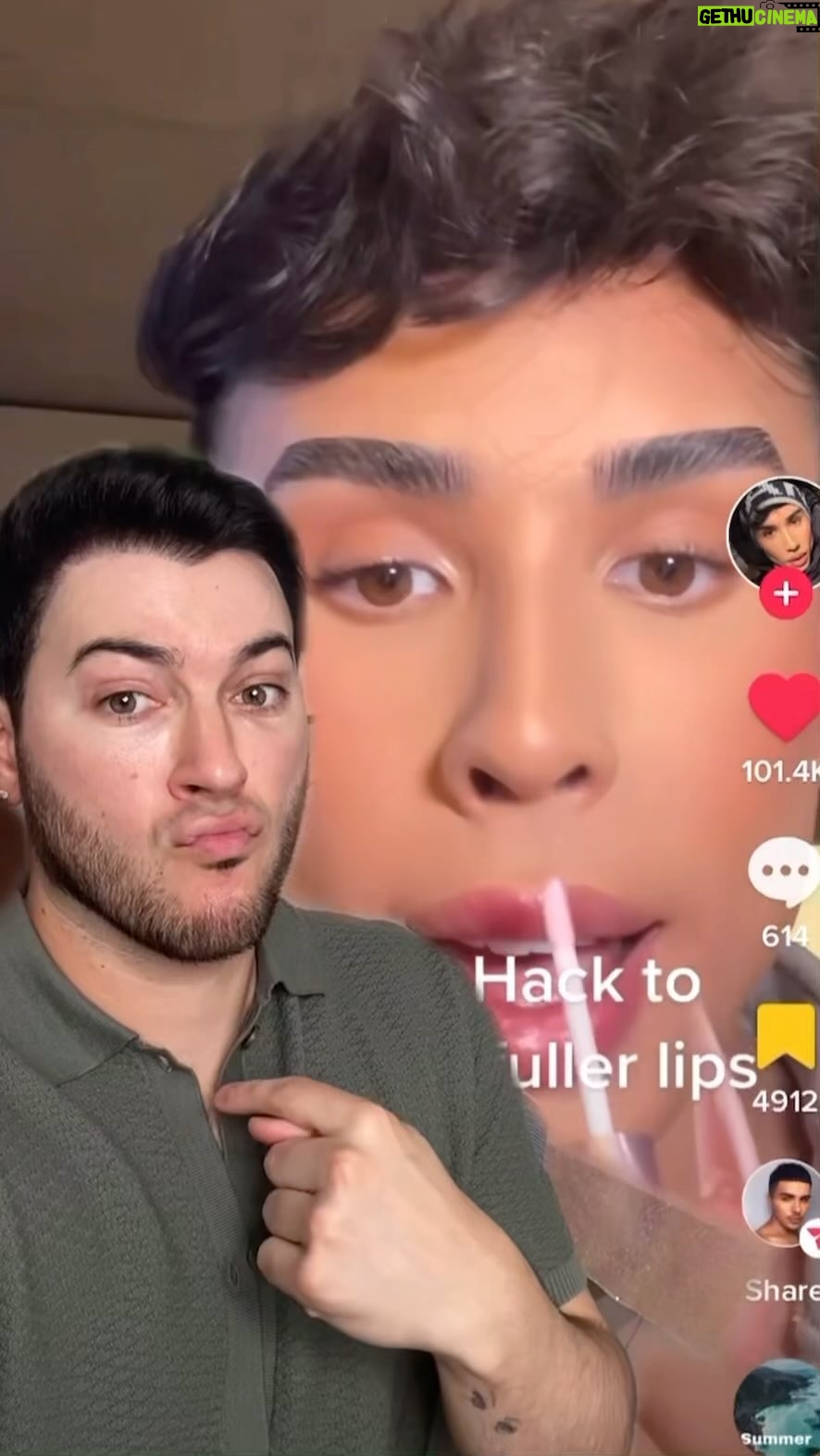 Manny MUA Instagram - would you guys try this lip lift hack?! miss @makeupbyariel doing the lords work!! i’m kinda shook!! shoutout to @boxycharm for the june base box baby it’s is LIT! @toofaced lip injection maximum is wild! #makeup #makeuphack #boxycharmpartner #makeuptutorial