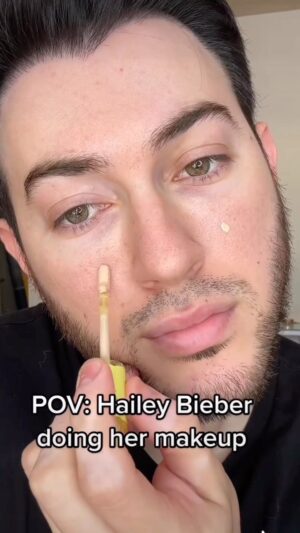 Manny MUA Instagram - and guess what… i’d do the same thing if i looked like hailey 
love me some @haileybieber
ps this is inspired by @youngcouture_ 🤣 ily hahaha
#haileybieber #makeup #grwm