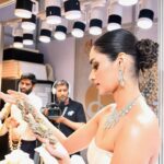 Manushi Chhillar Instagram - What an absolute privilege it was to grace the IIJS Tritiya, hosted by @gjepcindia! The jewellery displayed by the exhibitors underscored the unparalleled artistry of Indian craftsmanship! From exploring the show and trying out some stunning pieces to walking the runway, every moment was a sheer indulgence for my senses. Heartfelt gratitude to the exhibitors for generously sharing their splendid collections, ensuring that these moments remain etched in my memory for eternity. Truly, an experience to treasure forever.