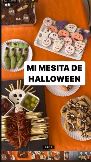 María Castro Instagram - MI MESA DE HALLOWEEN!!!!
Con un esqueleto de quesos para guardar!!!!

Que os parece???
Si queréis q sub fotito de cada cosa e ingredientes de cada idea, pedid por aquí… que os lo subo a stories!!!!!
