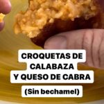 María Castro Instagram – ESTÁS CROQUETAS son….. de nada!!!!!

– Asamos la calabaza, 400 g. Yo hace mucho q lo hago en el microondas porque es facilísimo.  La pongo en trozos con papel film envolviendo el plato, aceite y sal, y en unos 10 min la tienes .
– añado 1/2 cebolla, pasada previamente en la sartén.
-120 g de queso de cabra en trozos 
-40 g de pan rallado o cereal sin azúcar triturado.

Meto esa masa en la manga pastelera, porque me es mas sencillo luego y ya veis cómo las elaboro en el vídeo.

Rebozado:
– huevo
-pan rallado
-huevo
-pan rallado…

Si al pan rallado le añadís parmesano, mejor que mejor!!!

A freír poco y en abundante aceite bien caliente.

A escurrir y a zampar!!!

MADRE MÍA del amor hermoso!!
120 40