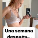 María Castro Instagram – Una semana después… y no, no hay más pasajeros a bordo… aunque Olivia siga acariciando la tripa dulcemente mientras le susurra “bebé…”. 
Creo q por momentos olvida lo que acaba de pasar, mientras el resto del tiempo la vigilamos de cerca tratando de mantener a Emma “”””con vida””””” jajaja tras uno de sus arrebatos de amor, como hermana mediana q ya es.
A algunos la foto no le parecerá estética… a otros incluso innecesaria….
Mientras,  yo solo veo belleza, magia y una necesidad de gritarle al mundo, que normalizar las situaciones, nos hace a los demás vivirlas, con más mesura, tranquilidad y asumiendo que “todo pasa”.
Ojalá mi red social, y mis pequeñas aportaciones, sirvan para darle aliento a alguien… con una persona, ya me daría por satisfecha!