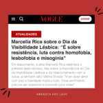 Marcella Rica Instagram - obrigada @voguebrasil por me ceder esse espaço pra escrever sobre essa história, do jeito que é mais latente pra mim, com amor. 🖤
