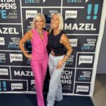 Margaret Josephs Instagram - Back in the clubhouse! On Sunday we wear pink. 😜💕💖 @nickarrington1 ✨ Tune in now @bravowwhl @bravotv Glam: @juliusmichael1 @carolinemakeuptime Outfit: @loveshackfancy Shoes: @gucci Earrings: @zimmermann | necklace from @etsy Tan: @gldn__hour 📸: @charlessykes