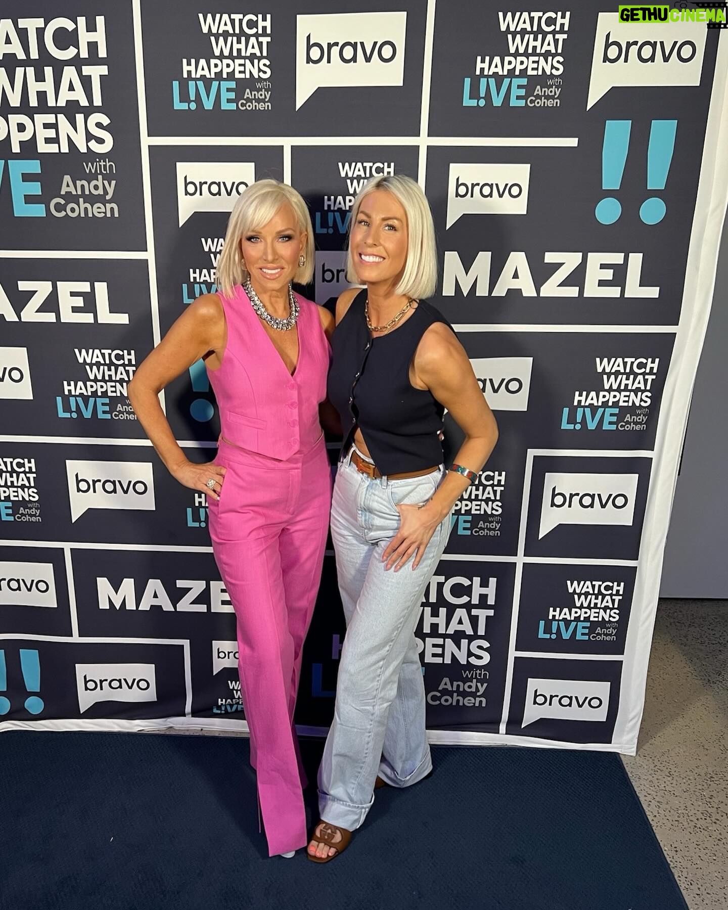 Margaret Josephs Instagram - Back in the clubhouse! On Sunday we wear pink. πππ @nickarrington1 β¨ Tune in now @bravowwhl @bravotv Glam: @juliusmichael1 @carolinemakeuptime Outfit: @loveshackfancy Shoes: @gucci Earrings: @zimmermann | necklace from @etsy Tan: @gldn__hour πΈ: @charlessykes