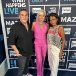 Margaret Josephs Instagram - Back in the clubhouse! On Sunday we wear pink. 😜💕💖 @nickarrington1 ✨ Tune in now @bravowwhl @bravotv Glam: @juliusmichael1 @carolinemakeuptime Outfit: @loveshackfancy Shoes: @gucci Earrings: @zimmermann | necklace from @etsy Tan: @gldn__hour 📸: @charlessykes