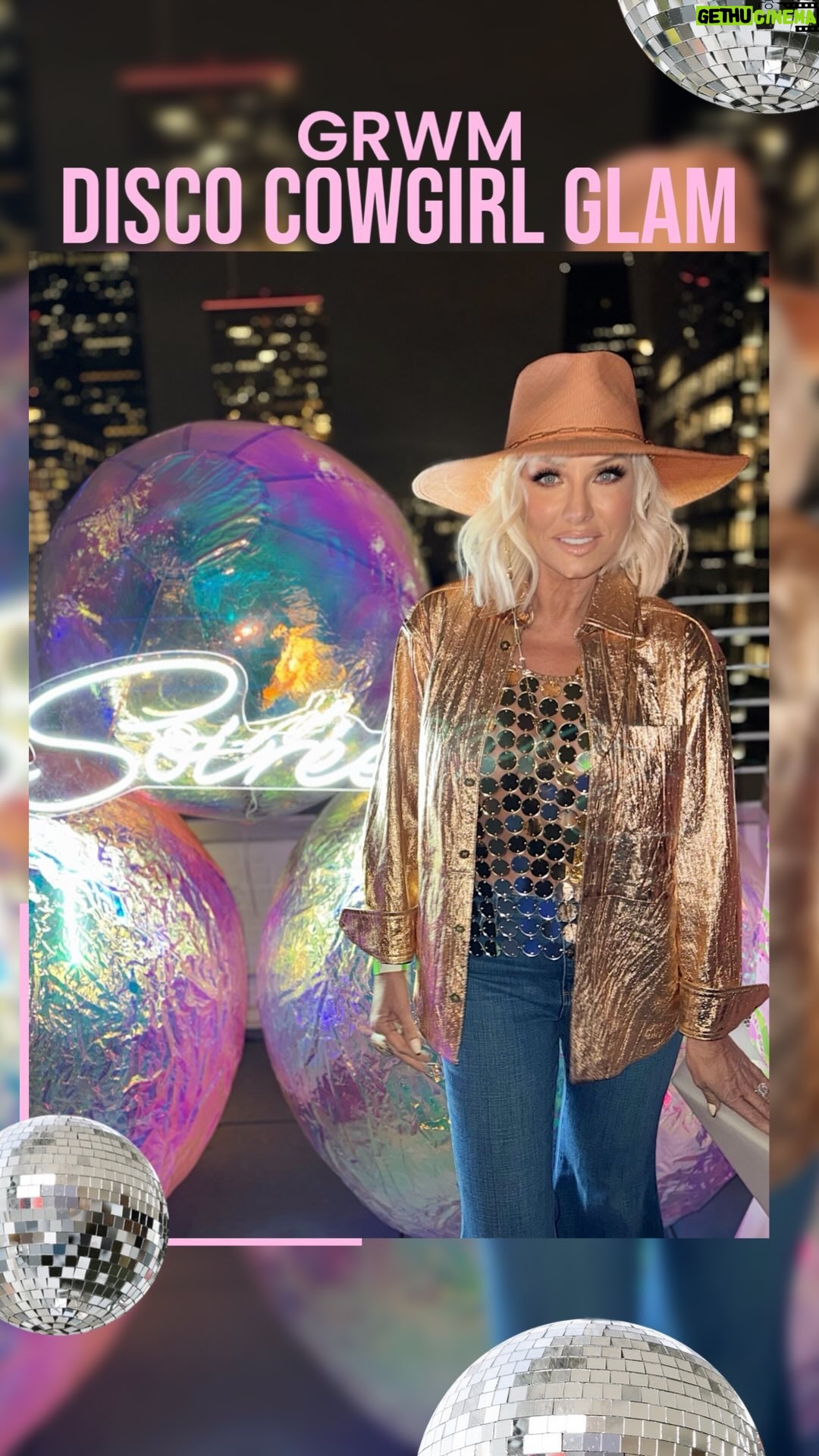 Margaret Josephs Instagram - Saddle up! π€ Last nights disco cowgirl glam β¨πͺ©ππ
π½using my Candie Couture brushes! @walmart GLAM TEAM: @volumehouston @cosmobybearr @gabbythai ππ #grwm #candiecouture #walmart #candiecouturemakeupbrushes