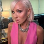Margaret Josephs Instagram - Back in the clubhouse! On Sunday we wear pink. 😜💕💖 @nickarrington1 ✨ Tune in now @bravowwhl @bravotv Glam: @juliusmichael1 @carolinemakeuptime Outfit: @loveshackfancy Shoes: @gucci Earrings: @zimmermann | necklace from @etsy Tan: @gldn__hour 📸: @charlessykes