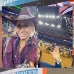 Margaret Josephs Instagram - You know the Marge loves a grand entrance!👧🏼❤️ what a special experience at the Houston Rodeo this week riding the grand entry wagon and honoring the armed forces 🇺🇸🙏🏼 The Houston Rodeo is an incredible community that has 35,000 volunteers and gives away tens of millions of dollars in college scholarships!! Being apart of this night and meeting all the people involved was beyond magical! 💫🤠