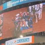 Margaret Josephs Instagram - You know the Marge loves a grand entrance!👧🏼❤️ what a special experience at the Houston Rodeo this week riding the grand entry wagon and honoring the armed forces 🇺🇸🙏🏼 The Houston Rodeo is an incredible community that has 35,000 volunteers and gives away tens of millions of dollars in college scholarships!! Being apart of this night and meeting all the people involved was beyond magical! 💫🤠