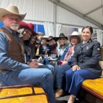 Margaret Josephs Instagram - You know the Marge loves a grand entrance!👧🏼❤️ what a special experience at the Houston Rodeo this week riding the grand entry wagon and honoring the armed forces 🇺🇸🙏🏼 The Houston Rodeo is an incredible community that has 35,000 volunteers and gives away tens of millions of dollars in college scholarships!! Being apart of this night and meeting all the people involved was beyond magical! 💫🤠