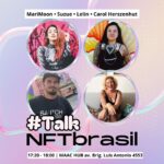 MariMoon Instagram - Amanhã!!! No evento da @nftbrasil que abre as 14h. Vou bater um papo massa sobre arte nesse momento maluco que estamos vivendo, com 3 artistas: @katiasuzue @carolherszenhut e @lel1n. Às 17:20 no @maac.hub (SP) e no metaverso (link no perfil da @nftbrasil).