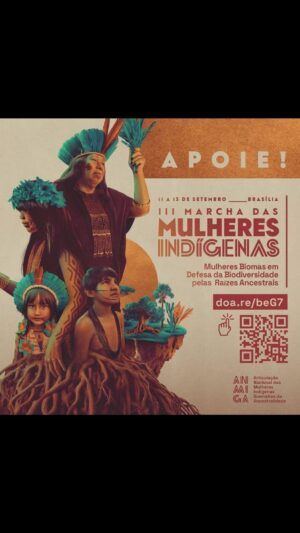 Maria Gadú Instagram - III marcha das mulheres indígenas em Brasilia dos dias 11 a 13 de setembro! 
.
É IMPORTANTE!
.
É URGENTE!!
. 
COLABORE!!!
.
✊🏽APOIE A LUTA DAS MULHERES INDÍGENAS 🏹  a III Marcha das Mulheres Indígenas acontecerá nos dias 11, 12 e 13 de setembro em Brasília, a nossa luta é coletiva, feita em rede tecida por diversas mãos que constroem esse movimento de mulheres.  Você também pode ajudar a tecer essa rede, fortalecendo a luta das Mulheres Bioma em defesa da Biodiversidade pelas Raízes Ancestrais.  Compartilhe e juntas ecoaremos as vozes das guerreiras da ancestralidade.  Doe no link: https://doa.re/beG7  Siga a @anmigaorg e fortaleça a luta das mulheres Indígenas.  #3MarchadasMulheresIndígenas  #MulheresBiomas #Biodiversidade
.
Música: @djuenatikuna