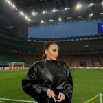 Maria Luisa Jacobelli Instagram - C’era Kanye a San Siro che mi ha confuso con Kim 💅🏾 Round of 16 @championsleague : Inter @inter - Atletico Madrid @atleticodemadrid ⚽️ San siro was insane ❤️‍🔥💫🔥🏟️ @sportmediaset San Siro Stadio