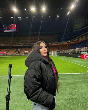 Maria Luisa Jacobelli Instagram - AC Milan-Atalanta ❄️ From quarterfinals to semifinals ⚽️ 
See you soon @atalantabc!✨🏆 #sansiro 
@sportmediaset