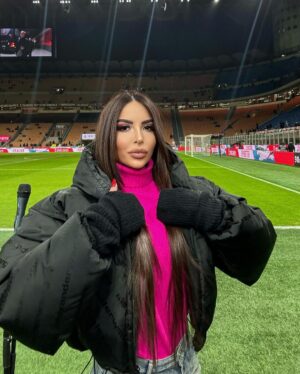 Maria Luisa Jacobelli Instagram - AC Milan-Atalanta ❄️ From quarterfinals to semifinals ⚽️ 
See you soon @atalantabc!✨🏆 #sansiro 
@sportmediaset
