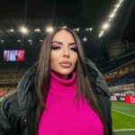Maria Luisa Jacobelli Instagram - AC Milan-Atalanta ❄️ From quarterfinals to semifinals ⚽️ See you soon @atalantabc!✨🏆 #sansiro @sportmediaset San Siro Stadio