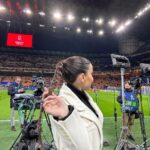 Maria Luisa Jacobelli Instagram – The chaaaaampions ⭐️✨ Milan-Borussia 
#championsleague San Siro Stadio