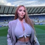 Maria Luisa Jacobelli Instagram - Semifinals are over! On to the final 🏟️⚽️ #LazioJuve @sportmediaset 💙 Stadio Olimpico Roma