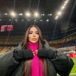 Maria Luisa Jacobelli Instagram - AC Milan-Atalanta ❄️ From quarterfinals to semifinals ⚽️ See you soon @atalantabc!✨🏆 #sansiro @sportmediaset San Siro Stadio