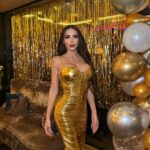 Maria Luisa Jacobelli Instagram – Golden Girl for a Golden 2024 💛 Happy new year 🫶🏾 Gstaad Palace