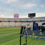 Maria Luisa Jacobelli Instagram - 𝑵𝑬𝑿𝑻 𝑹𝑶𝑼𝑵𝑫: FC Barcelona! 🔵🔴🇪🇸 Barcellona Napoli what a match 🔥 @sportmediaset @championsleague @fcbarcelona @officialsscnapoli Estadi Olímpic Lluís Companys