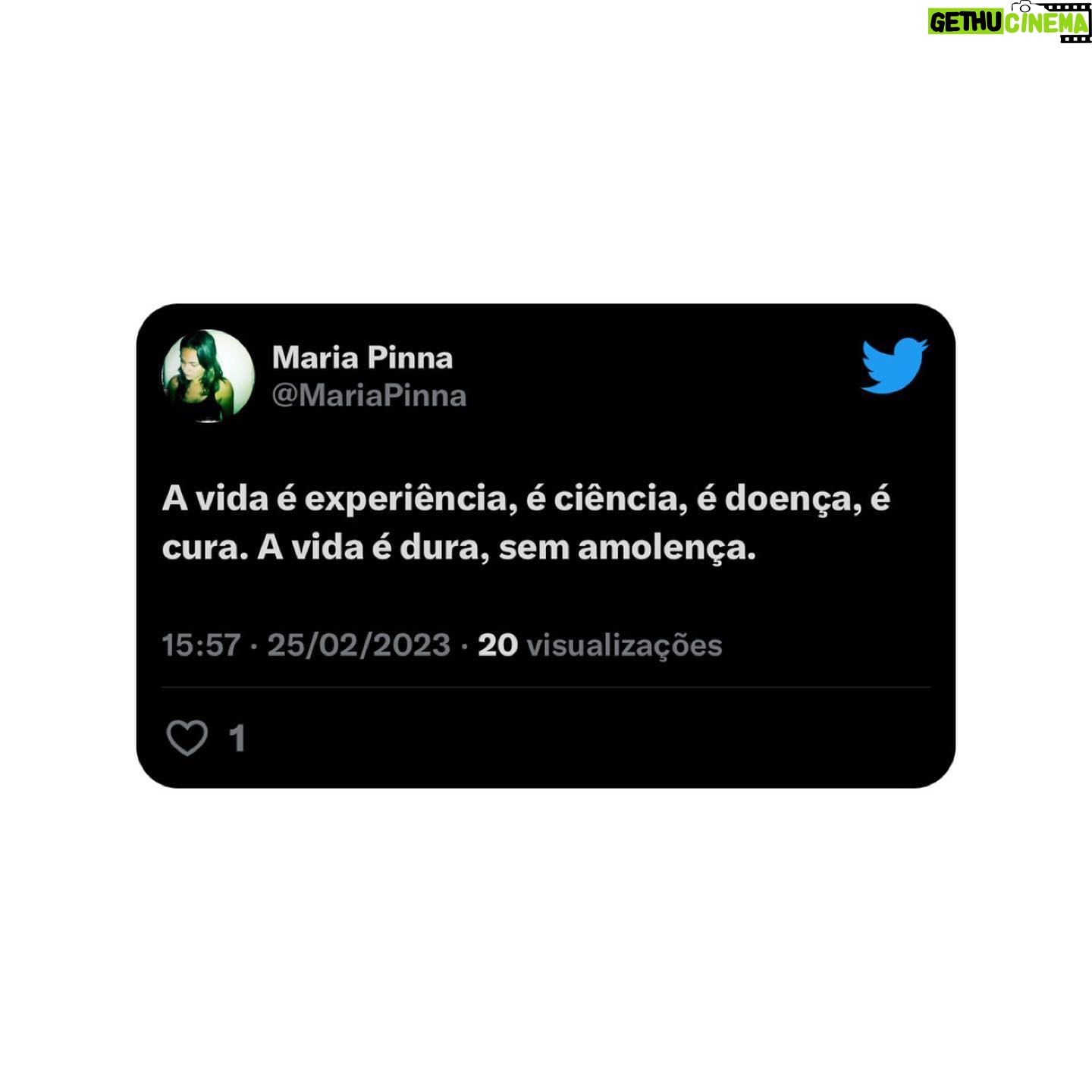 Maria Pinna Instagram - Vitorioso na vida é você aí do outro lado da tela que pode estar num dia difícil mas continua destinado a se mover, mesmo que necessite dar esse movimento sendo rebocado. Bem ou mal, nossas flutuações emocionais sao tão grandes que nos liberam pensamentos intrusivos. E sim, eu sei… eles vêm! E é nessa oportunidade que a vida nos obrigada, mesmo que a gente não consiga nem se levantar, a fazer o que tiver que fazer para conseguir sobreviver ao caos interno. E é nessa linda hora que a própria vida, que muitas vezes parece nos esmagar, nos da a oportunidade de recomeçar. É aqui que triunfam aqueles que mesmo na dor conseguem lutar. Tenha força!!! Não desista mesmo que por aí esteja difícil. A vida é dura e sem amaciante. Mas ela vale a pena ao final da montanha… Tenha fé na vida! Tenha fé… No fundo eu e você somos iguais internamente… feitos de dias bons e ruins… espero que de alguma forma essa reflexão chegue até você que esteja precisando. Bem vindo as várias oscilações de mim mesma! 🎭🤪🤯 Com amor Maria.