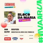 Maria Rita Instagram – Pode chegar que a casa é grande e a anfitriã é ninguém menos que ELA, @mariaritaoficial ! Após o sucesso da primeira passagem do Bloco da Maria em São Paulo, a sambista de alma carioca retorna a nossa cidade para mais um cortejo emocionante com o seu repertório único e voz cativante.

Não vamos deixar ninguém dispersar não, hein! Nossa concentração acontece  às 11h, no Ibirapuera, no domingo, 04 de fevereiro. Se tiver algo marcado, esquece e vem, bora ocupar de forma consciente a cidade com todos os foliões! 

Estaremos bem acompanhados de @brahmacerveja , a cerveja oficial do Bloco da Maria, pra fazer transbordar os melhores momentos do #Carnaval; o @ifoodbrasil , bom e barato pra matar sua fome no carnaval; e o @engov_oficial , o after oficial do bloco que garante que a animação não acabe! 

Oô eô eá! E a festa vai apenas começar! Oô eô eá!

#VivaaRua #VivaaRua2024 #Carnaval #Carnaval2024 #mariarita #blocodecarnaval
