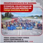 Maria Rita Instagram – • REPOST • A Força Nacional do SUS está com o cadastro para profissionais voluntários aberto!

📌 Se você tem interesse em ajudar as vítimas atingidas pelas enchentes e inundações na Região Sul, voluntarie-se pelo formulário de inscrição disponível no link da bio. Se preferir, copie o cole o link a seguir em seu navegador: http://bit.ly/BancoDeVoluntario

🔎 Para conhecimento: a Força Nacional do Sistema Único de Saúde é um programa de cooperação voltado à execução de medidas de prevenção, assistência e repressão a determinadas situações, como desastres ambientais.

#ForçaNacionaldoSUS #SUS #MinistériodaSaúde #GovernoFederal #RioGrandedoSul