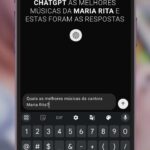 Maria Rita Instagram - A #EMR não se responsabiliza pelas opiniões emitidas pela inteligência artificial 👀 #PraTodosVerem Vídeo com gravação de tela no aplicativo ChatGPT com o texto: Quais as melhores músicas da cantora Maria Rita? ChatGPT: A cantora Maria Rita possui diversas músicas populares e aclamadas ao longo de sua carreira. Algumas das melhores músicas dela, de acordo com a crítica e o público, incluem: 1. “Cara Valente” 2. “Encontros e Despedidas” 3. “Tá Perdoado” 4. “Num Corpo Só” 5. “Caminho das Águas” 6. “Bola Pra Frente” 7. “Amor e Música” 8. “Maltratar, Não é Direito” 9. “Cria” 10. “Corpo” Essas são apenas algumas sugestões, pois Maria Rita tem um repertório bastante diversificado e é reconhecida por sua interpretação única e emocional.