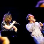 Maria Rita Instagram - hoje é dia de celebrar com muito swing! feliz aniversário, querido @wsimoninhaoficial… que a vida continue te presenteando com muita música, alegria, sucesso e momentos inesquecíveis. um brinde a você e aos muitos anos de vida que ainda virão! TE AMO!!! #PraTodosVerem Maria Rita no palco cantando junto com Wilson Simoninha