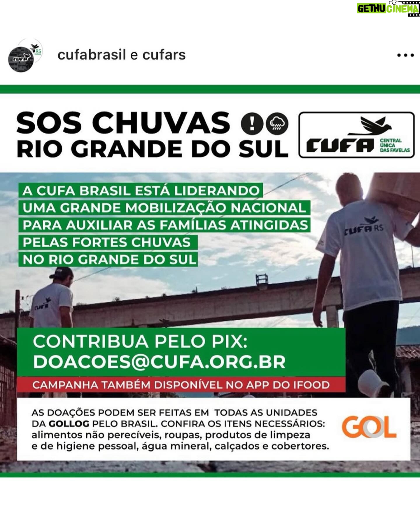 Maria Rita Instagram - não dá para falar de outra coisa nesse momento. são quase 100 mortos confirmados, mais de 1 milhão de pessoas afetadas e um estado inteiro devastado. QUALQUER ajuda nesse momento é válida e necessária. no carrossel, tem uma lista de instituições confiáveis que estão recebendo doações para ajudar o povo gaúcho, cada uma a seu modo. escolha ao menos uma dessas, ou outra(s), mas ajude da maneira que puder, mesmo que seja compartilhando. e fica checando meus stories, também. vira e mexe to jogando informações que meus familiares da região de porto alegre me pedem pra compartilhar.