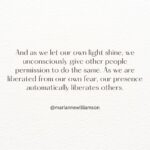 Marianne Williamson Instagram - Sacred Sunday Insights: As I read @sarahjakesroberts new book “Power Moves” I was inspired to share one of my favorite quotes that she shared in the beginning of the book by @mariannewilliamson As I step into the fullest version of myself, I’ll be sharing what inspires me not to play small, people please or let my insecurities overshadow my insights.✨ What line resonates with you most? Mine is: “Your playing small doesn’t serve the world” I think I need this posted on every room of my house✨ Have a beautiful day💞